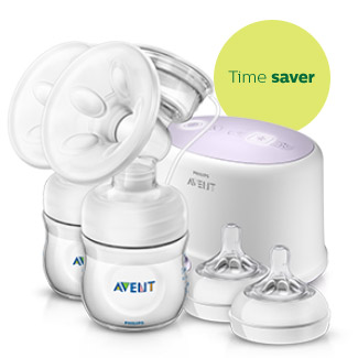 Comfort Double electric breast pump and nipples Philips Avent